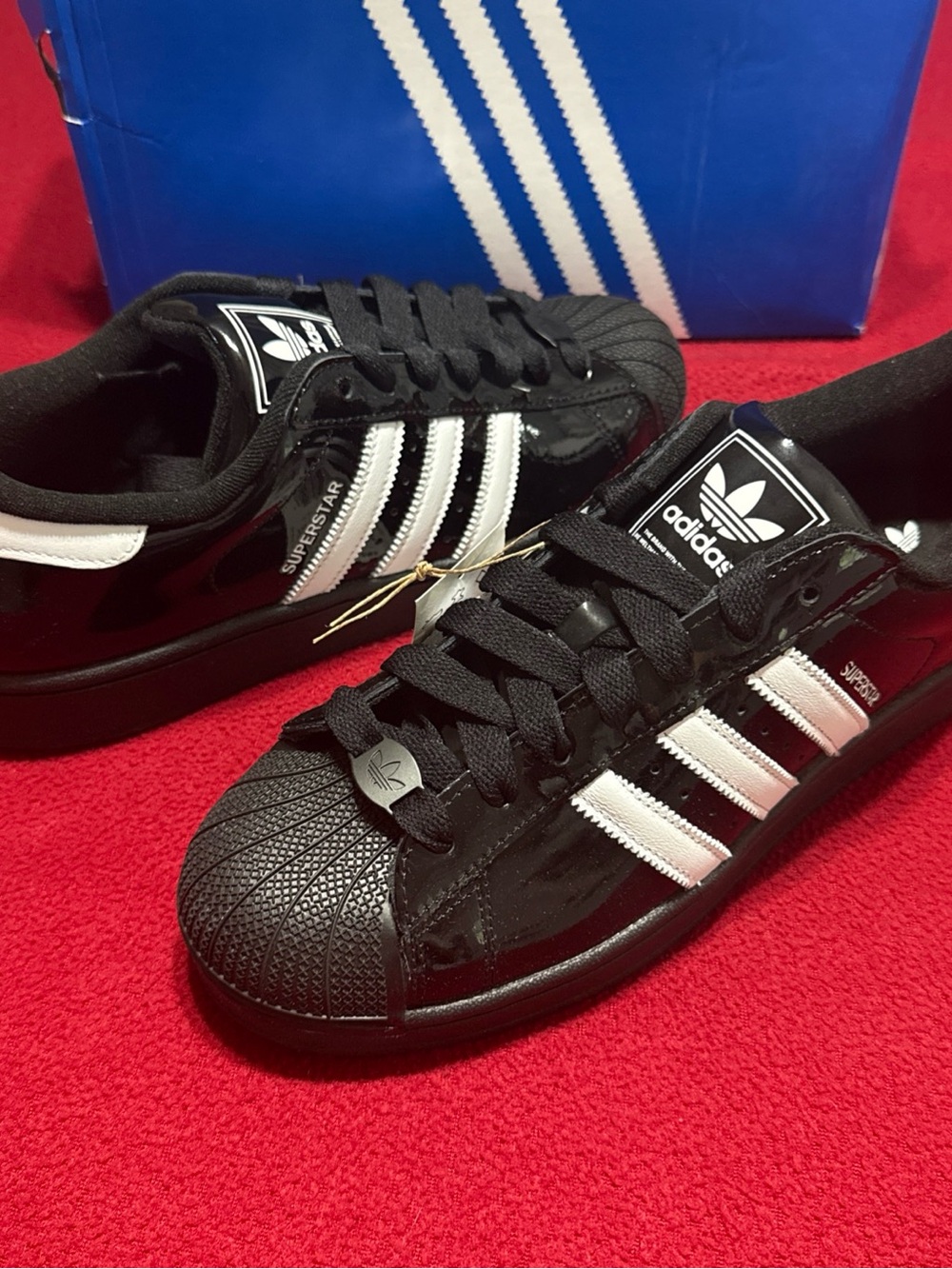 Adidas Superstar II Black Patent Leather 10.5 / 11.5⁠